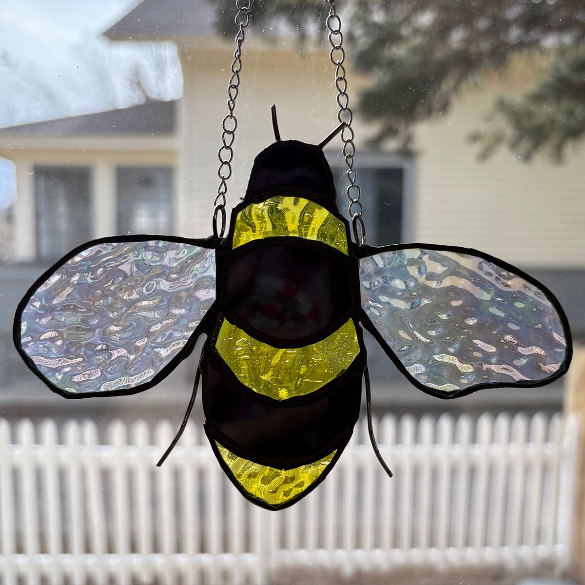 Bumble Bee suncatcher beginner workshop Pane in the Glass Wyo Casper Wyoming