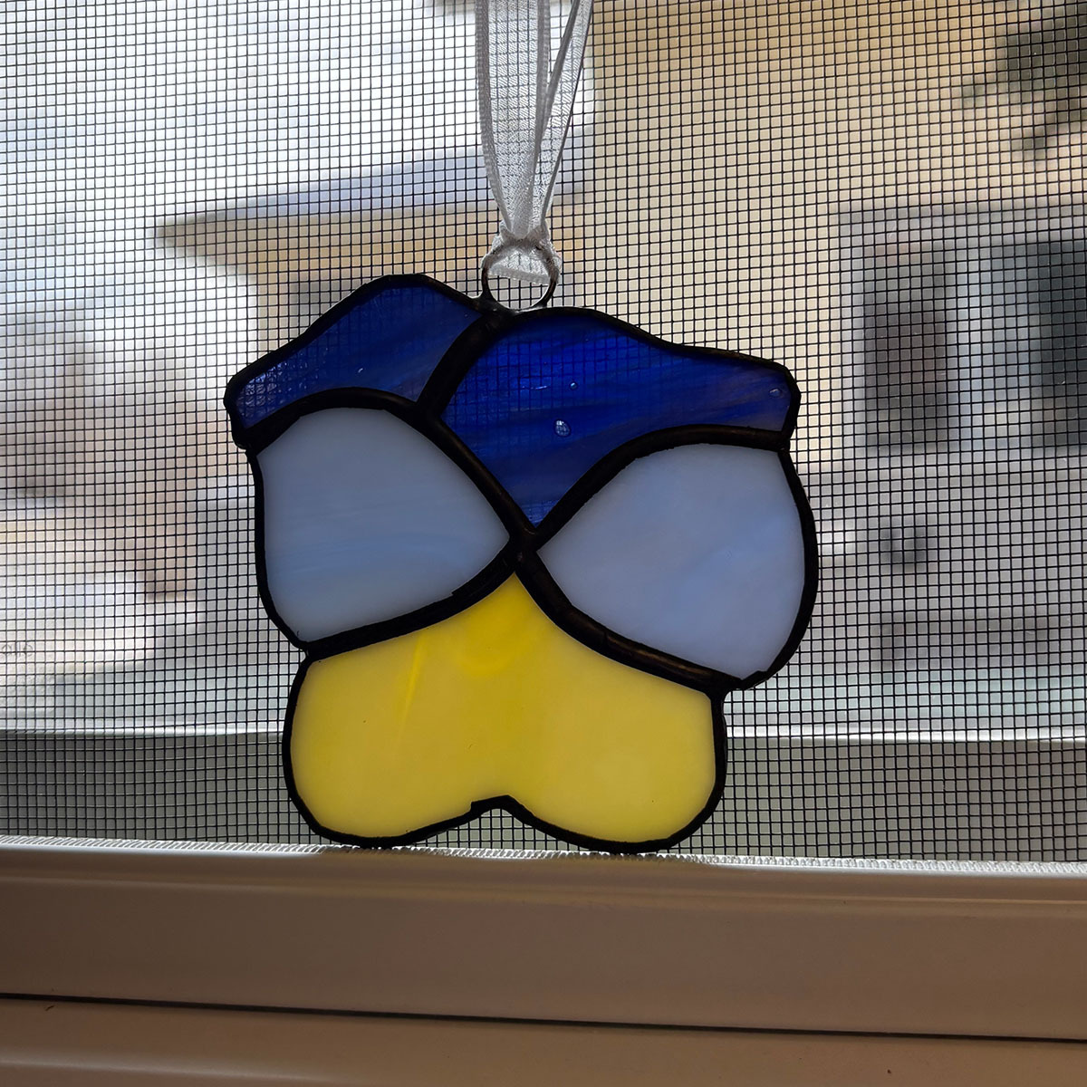 Poppy suncatcher beginner workshop Pane in the Glass Wyo Casper Wyoming