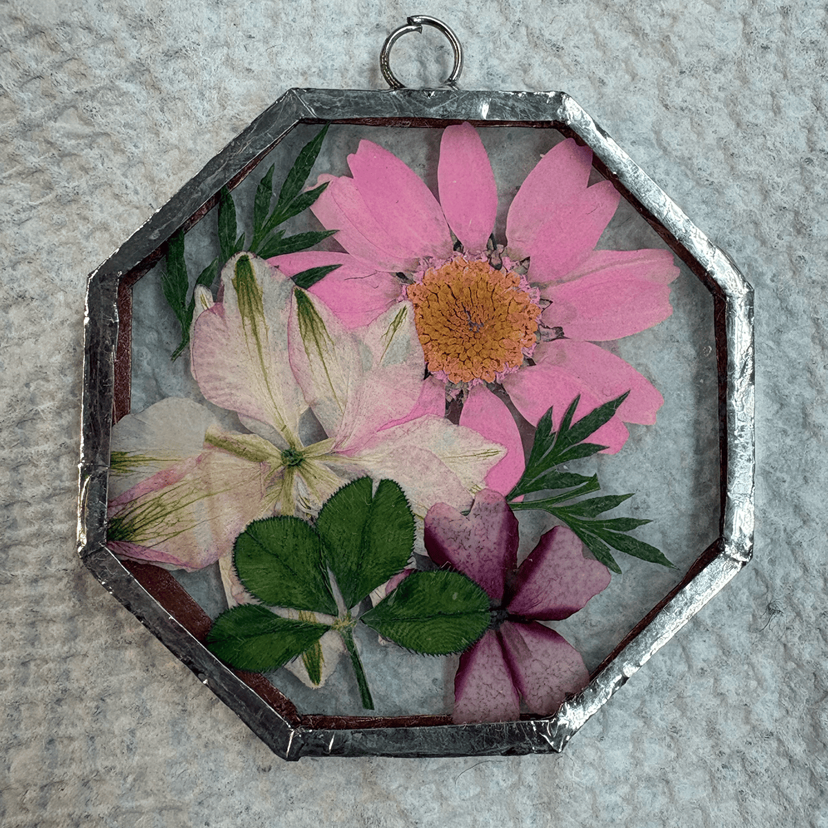 Pressed Flower suncatcher 2 beginner workshop Pane in the Glass Wyo Casper Wyoming