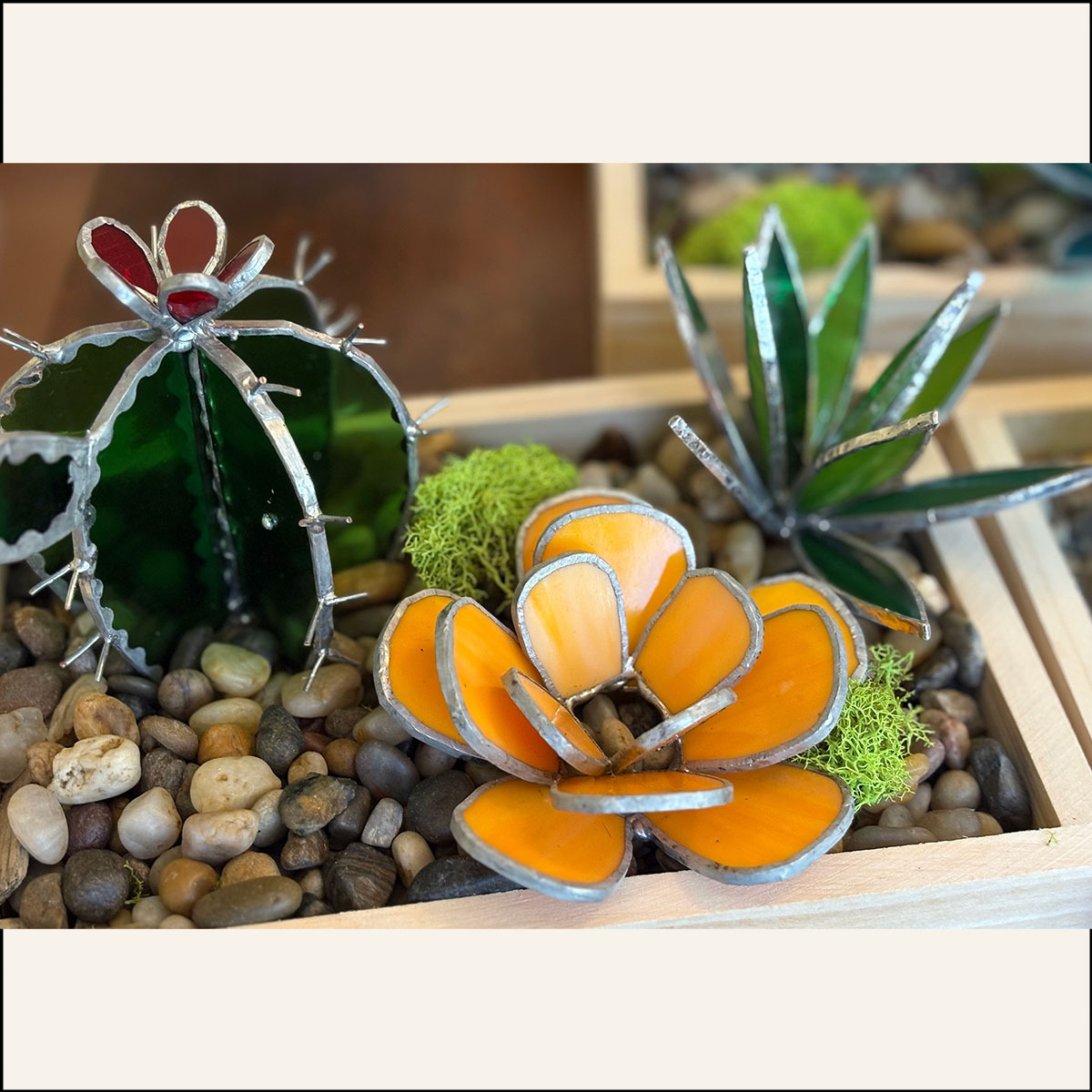 3D Succulent Piece workshop Pane in the Glass Wyo Casper Wyoming