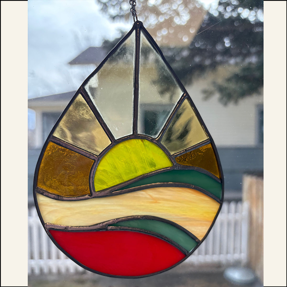 Sunrise Teardrop Medium Piece workshop Pane in the Glass Wyo Casper Wyoming